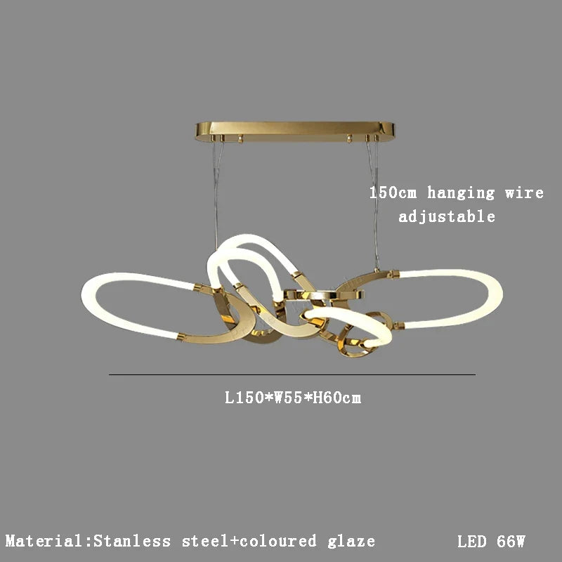 Lustre — En acier inoxydable galvanisé design irrégulier