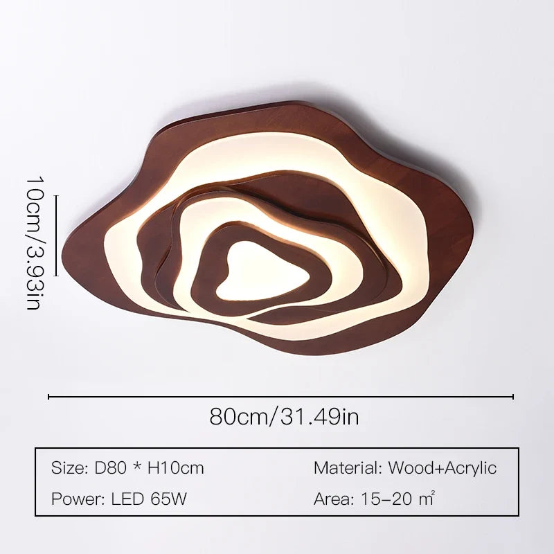 Lustre — LED moderne en bois pour chalet loft intelligent