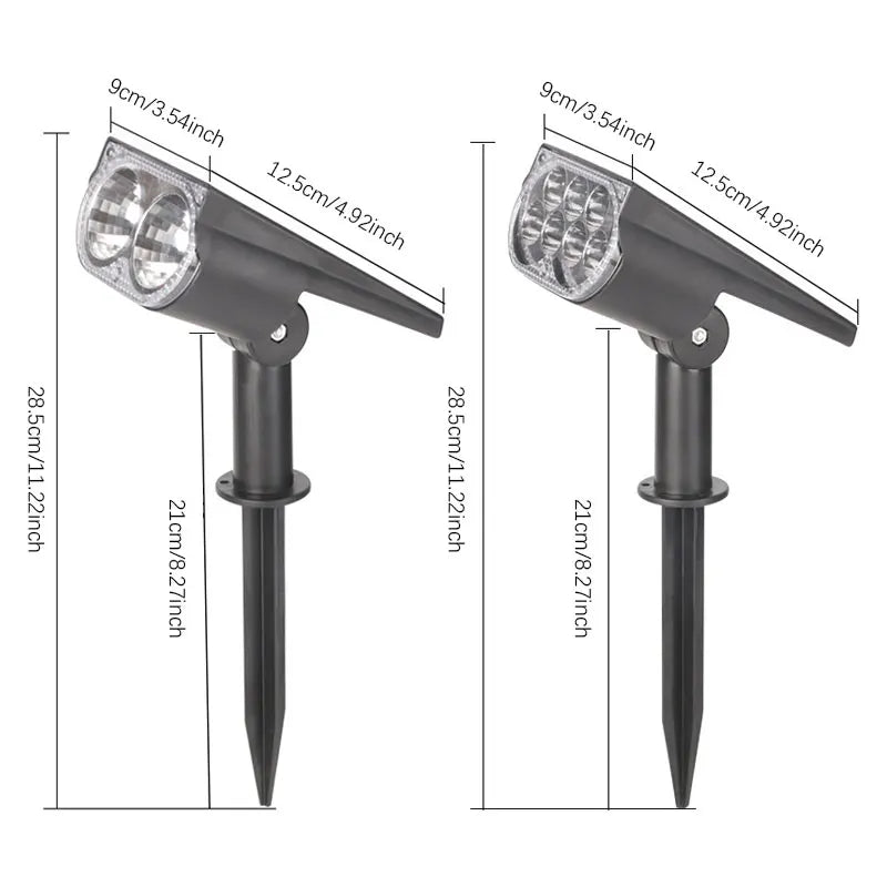 Spot solaire extérieur à 2 ou 7 LED, éclairage blanc ou multicolore – Florélys