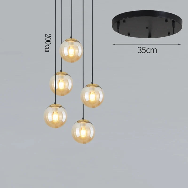 Plafonnier — Nordique décor à la maison salle à manger suspension lumières éclairage intérieur plafonnier suspension lustre lampes pour salon