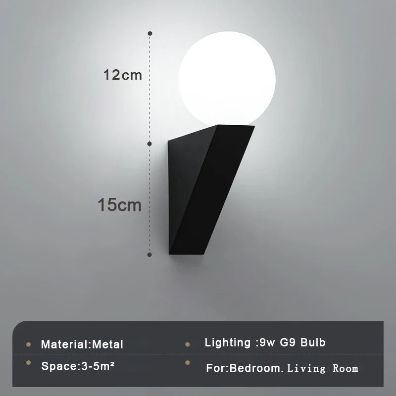 Applique murale — Moderne en verre pour intérieur avec éclairage LED