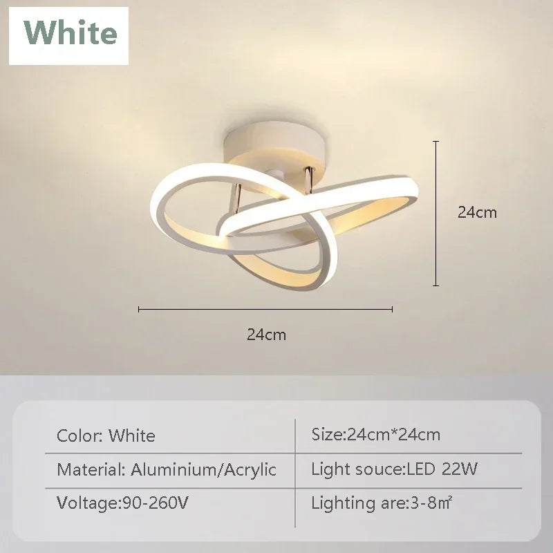 Plafonnier — LED moderne ligne lampes allée escalier couloir balcon vestiaire entrée hôtel couloir décor à la maison LED éclairage Lustre