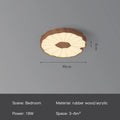 Plafonnier — Moderne design feuille lotus en bois avec lumière LED