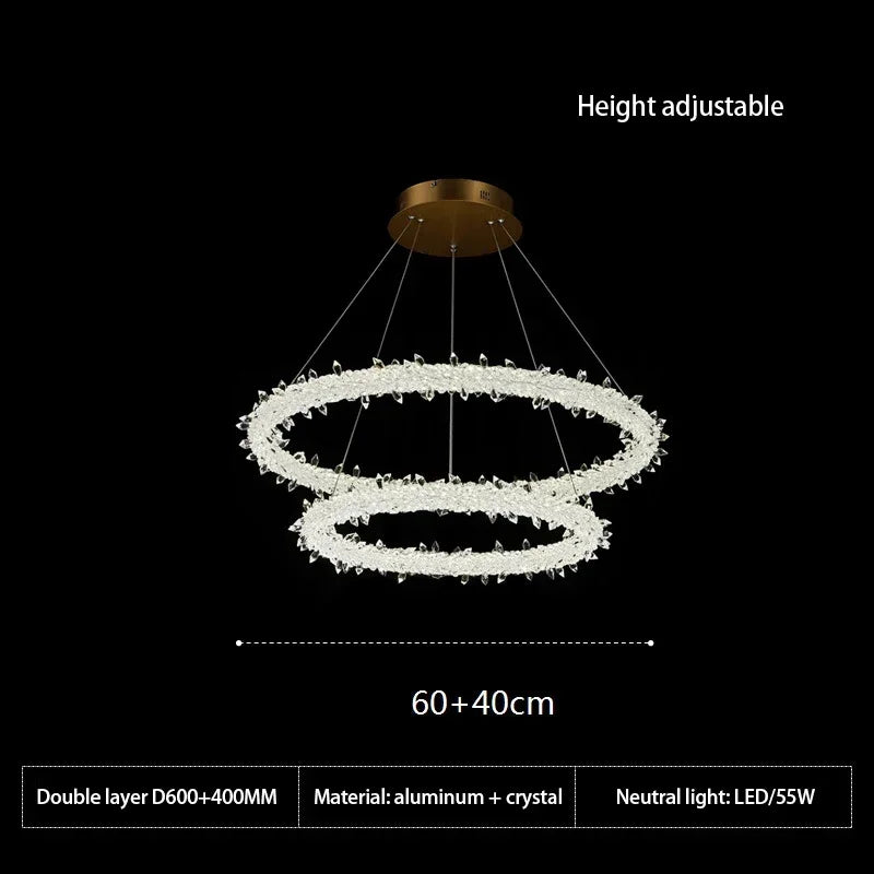 Lustre — Moderne en cristal design pour décoration intérieure élégante
