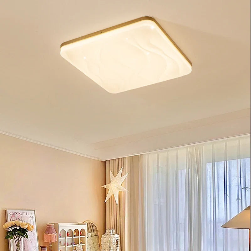 Plafonnier led minimaliste en bois massif pour entrée Naëlle Mirage - Matière Chaleureuse & Lignes Élégantes