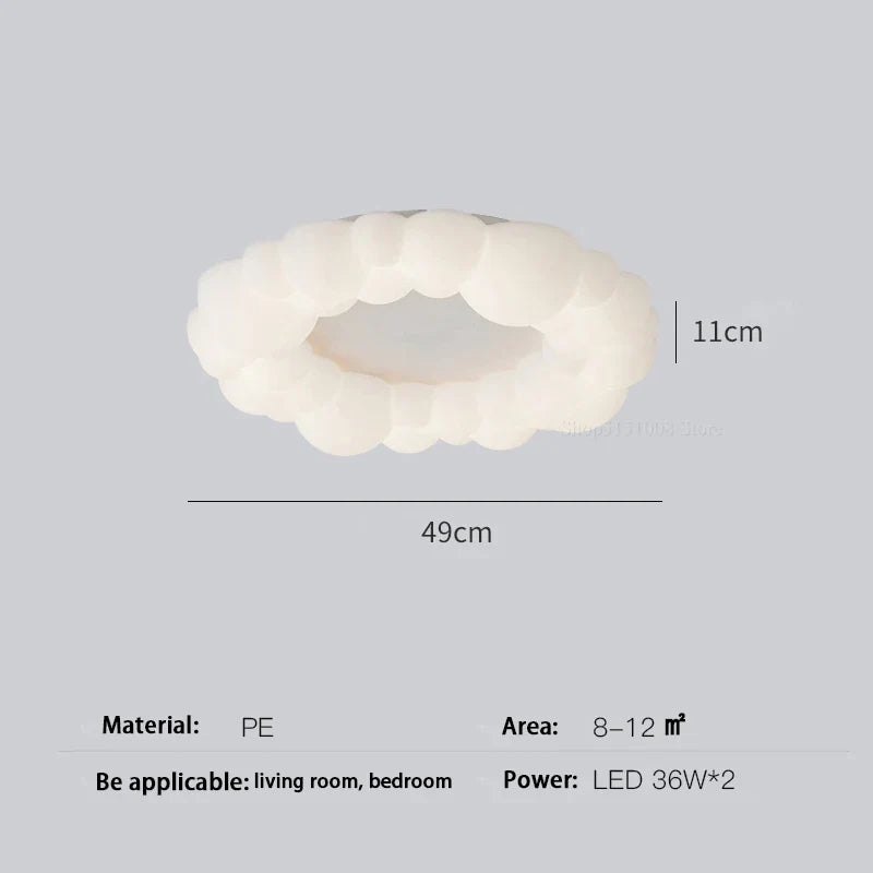 Lustre — Nuage moderne LED design anneau nordique éclairage lustre