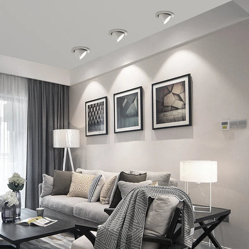 Spot LED Downlight Dimmable 360 degrés Angle rotatif plafond encastré 7W 10W 20W AC 110V/220V pour chambre couloir maison Léandre Rosée en Aluminium - Caractère & Élégance dans le Décor