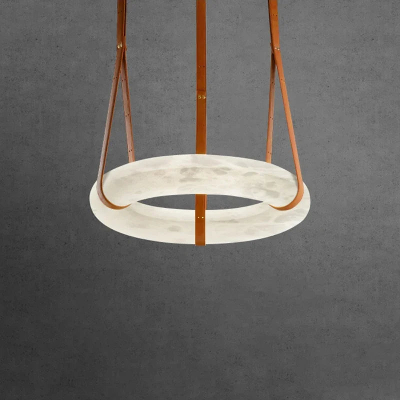 Lustre — Circulaire en marbre LED de luxe suspendu