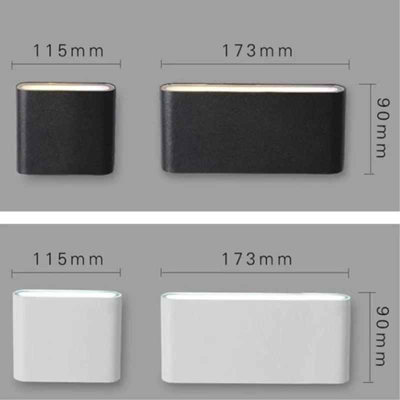 Applique murale — LED moderne étanche luminaire décoratif intérieur extérieur aluminium