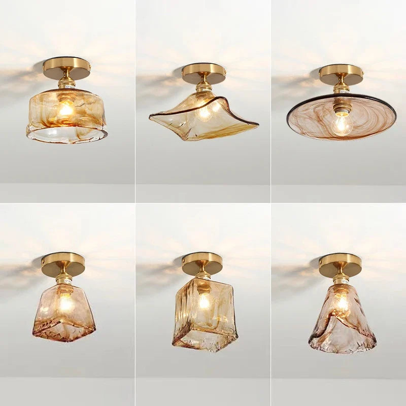 Plafonnier — LED en verre design nordique industriel décoratif