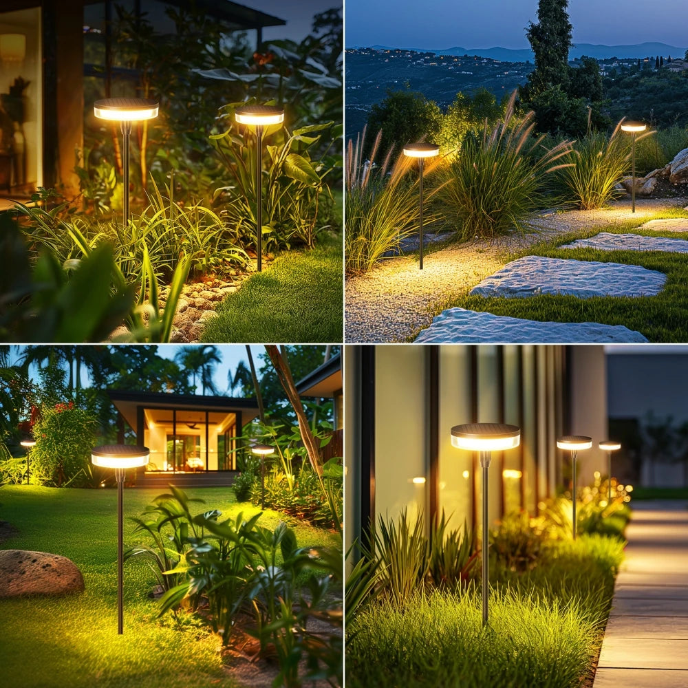 Luminaire solaire LED sur tiges mobiles au vent pour jardin, IP65 – Briséane