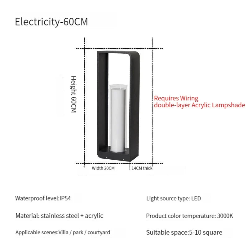 lampe solaire led extérieure étanche pour jardin et cour