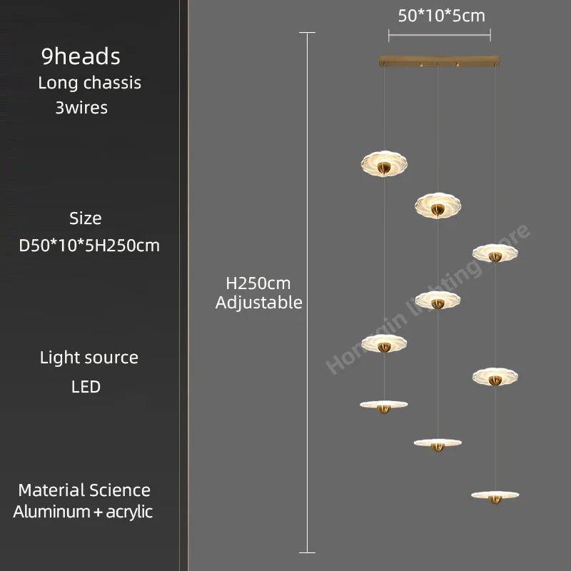 Lustre — Moderne à LED pour éclairage intérieur élégant