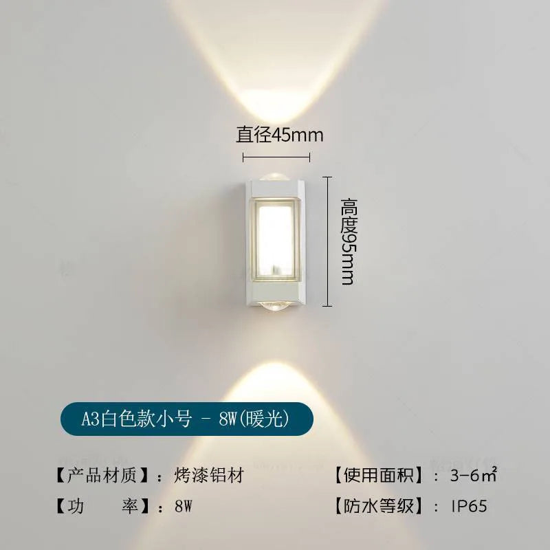 Applique murale — Moderne LED extérieure étanche pour jardin et couloir