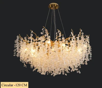 Lustre — Vintage en verre craquelé pour décoration intérieure à LED