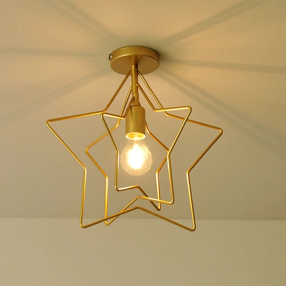Plafonnier — Industriel en métal doré design moderne luminaire décoratif loft