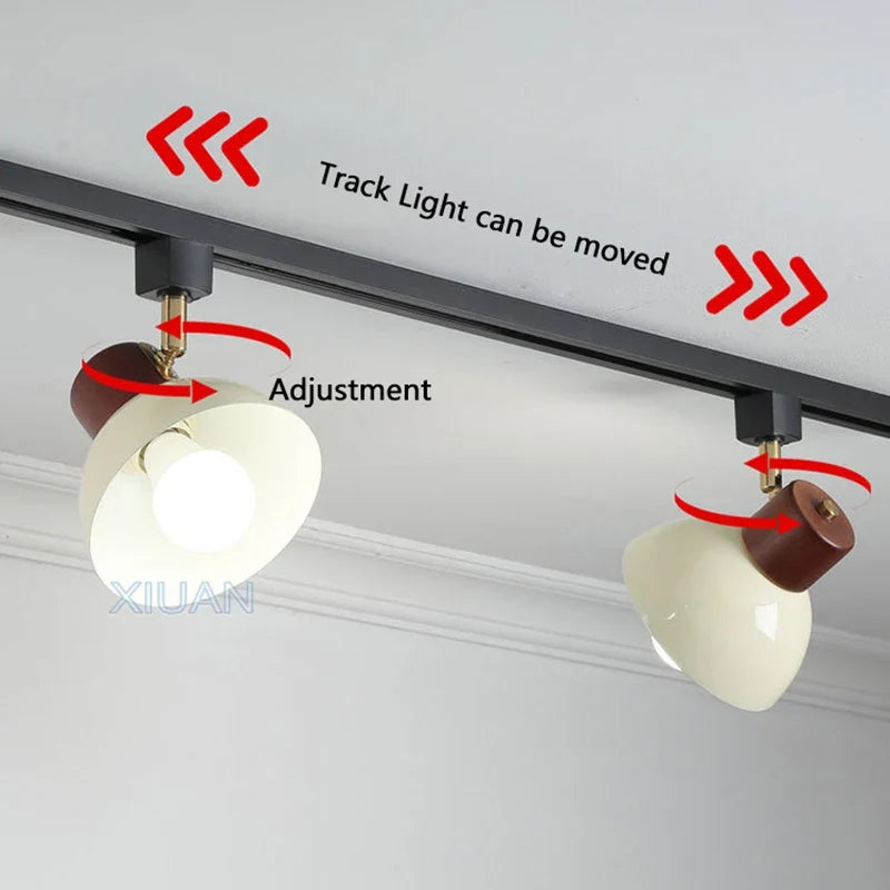 Luminaire — Table à manger wabi-sabi rétro éclairage LED sur rail