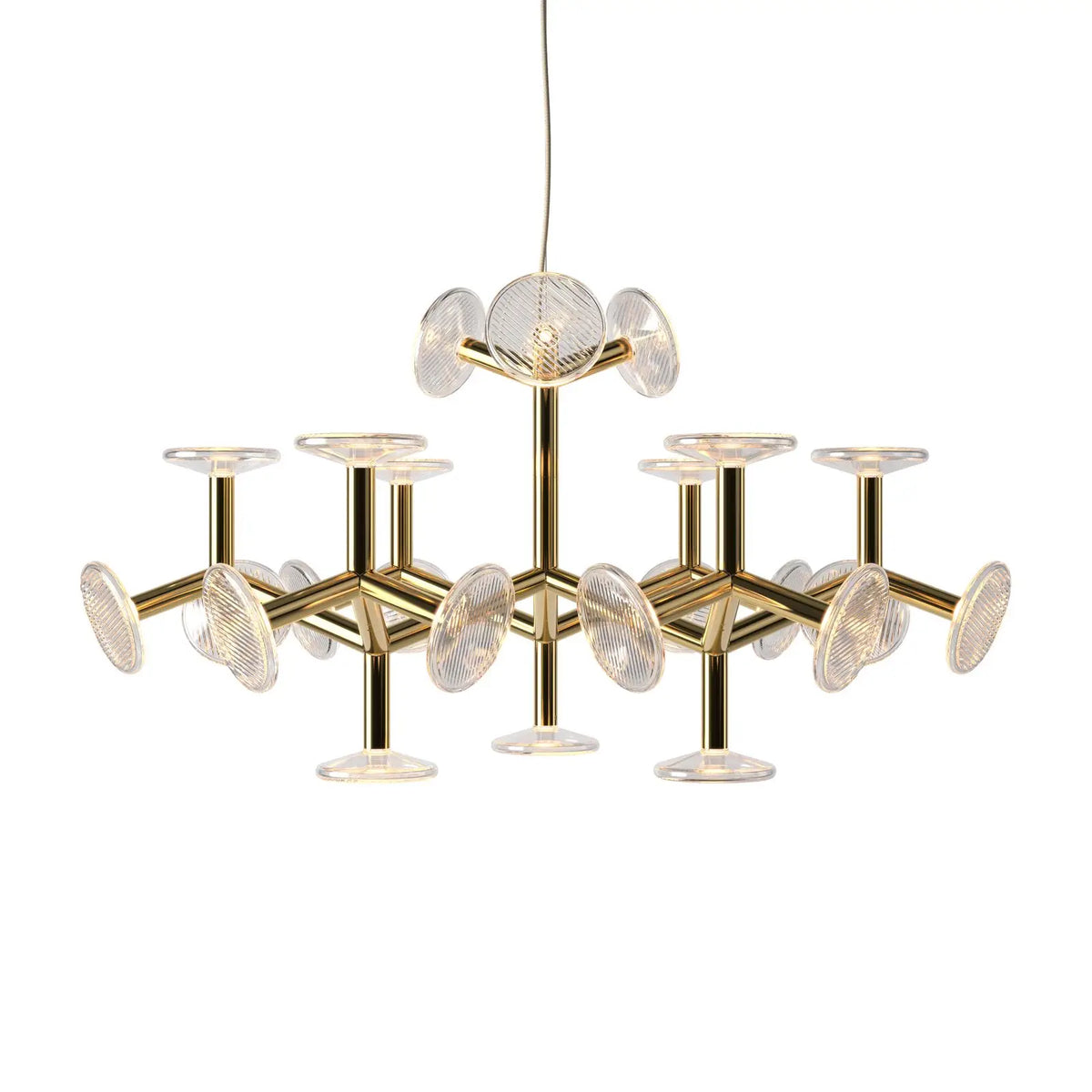 Lustre — Postmoderne en verre style américain pour décoration intérieure