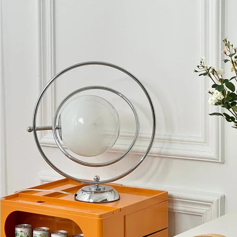 lampe de bureau rotative en verre design italien 2024