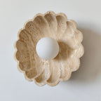 Ritta Applique Murale Coquille Travertin À Bords Découpés - Neutralighting