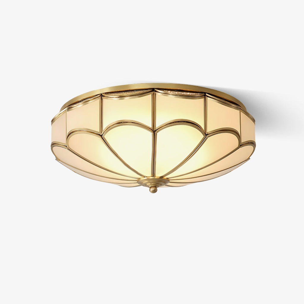 Evmarara Plafonnier encastré en laiton et verre Elegance - Neutralighting
