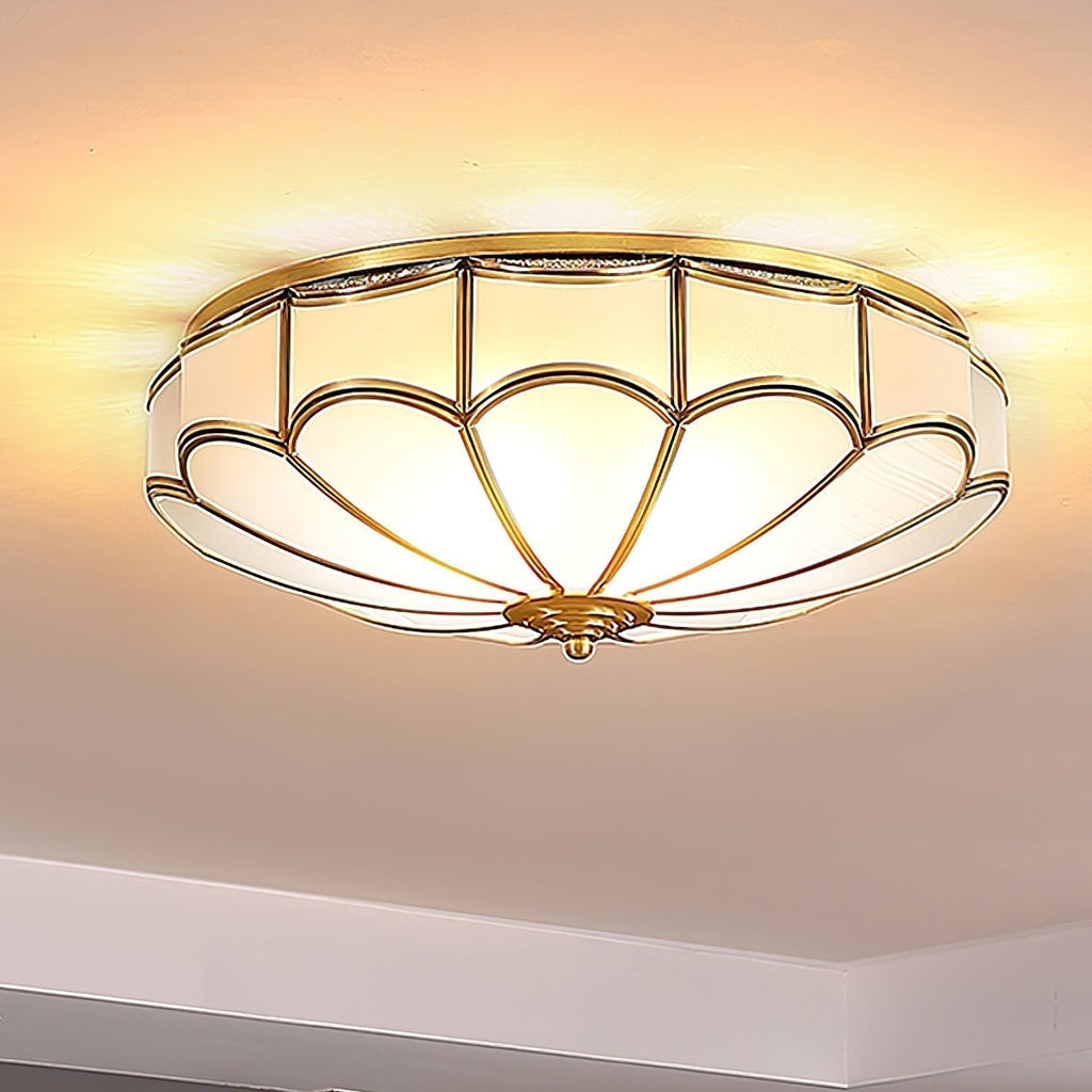 Evmarara Plafonnier encastré en laiton et verre Elegance - Neutralighting