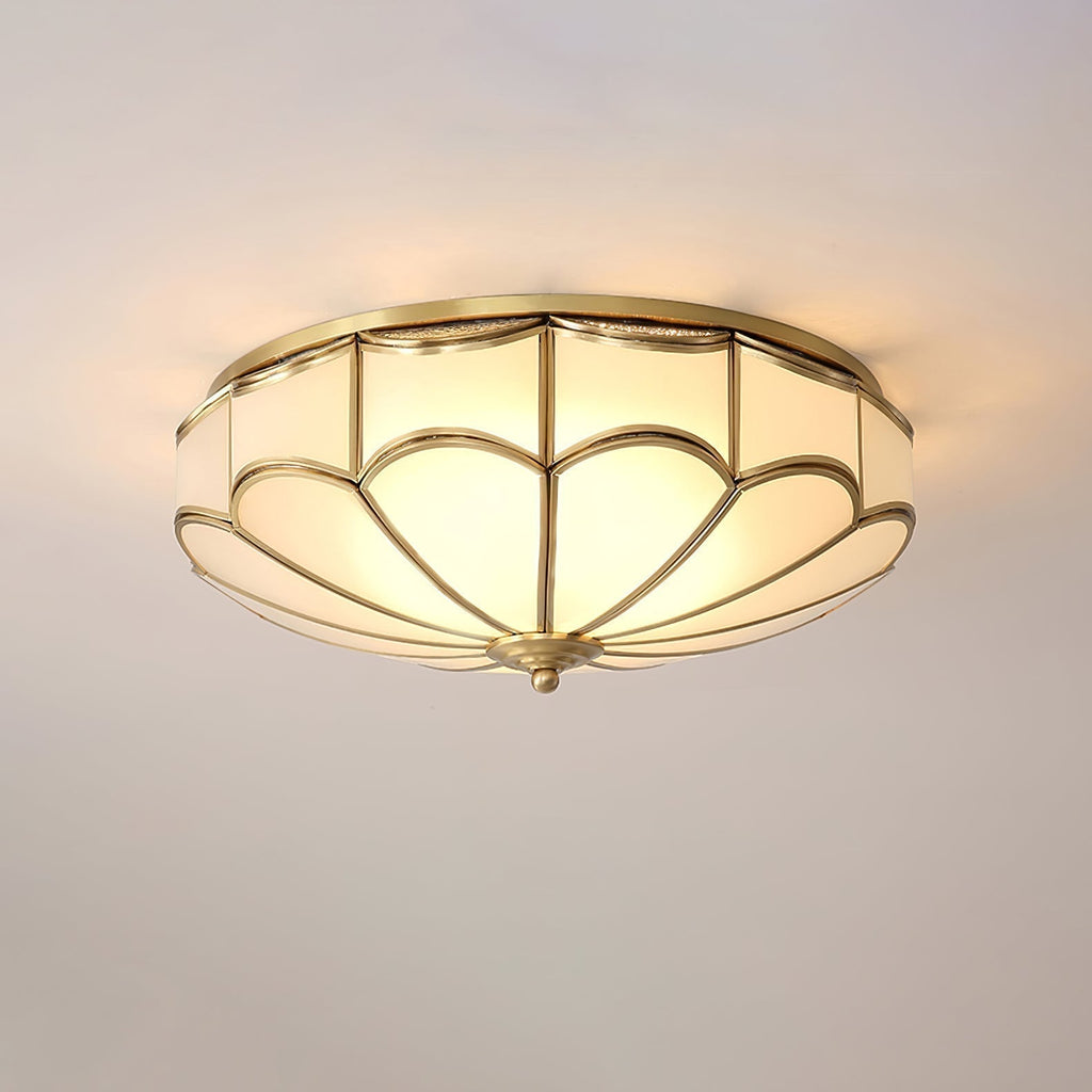 Evmarara Plafonnier encastré en laiton et verre Elegance - Neutralighting