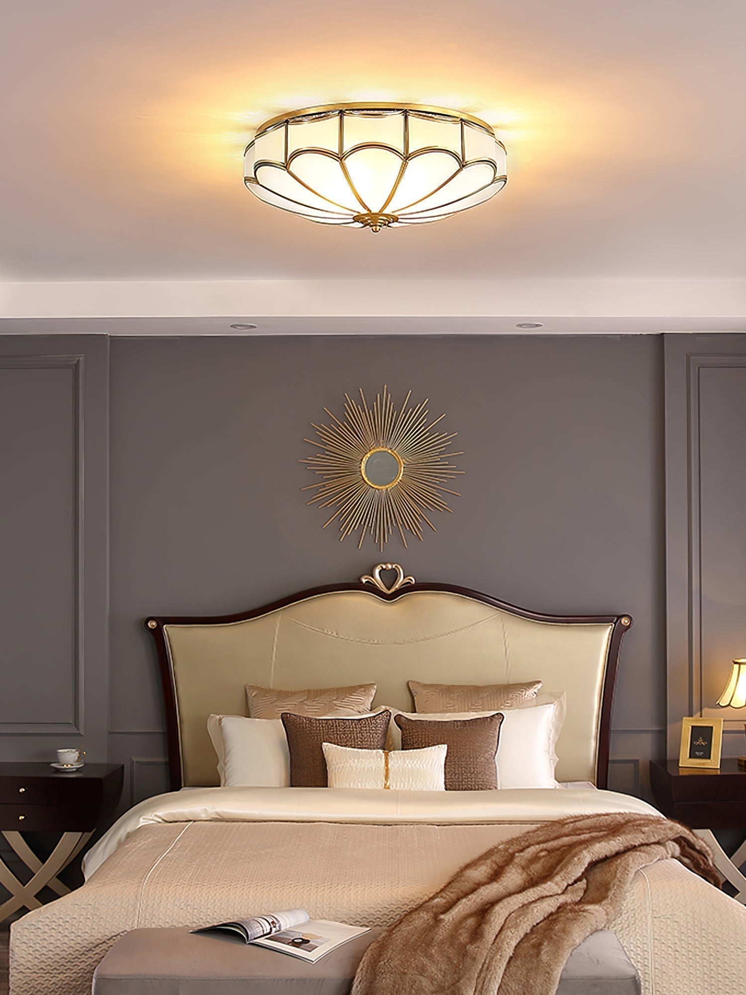 Evmarara Plafonnier encastré en laiton et verre Elegance - Neutralighting
