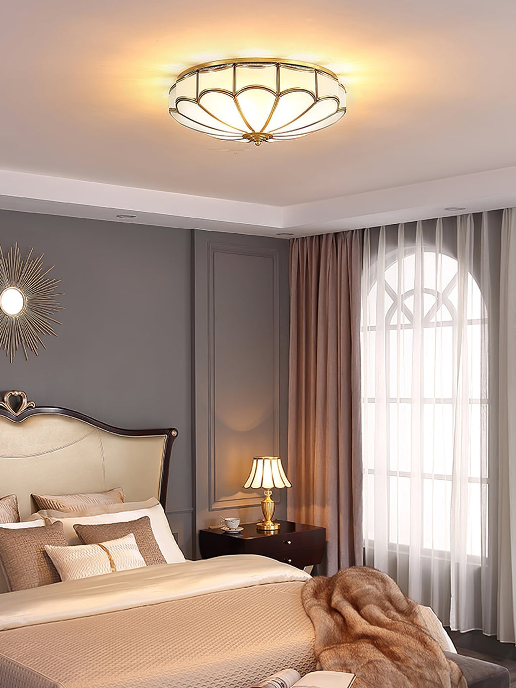 Evmarara Plafonnier encastré en laiton et verre Elegance - Neutralighting