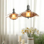 Arisha Suspension Luminaire Moderne Ronde LED Marron Verre Salon - Neutralighting
