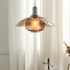 Arisha Suspension Luminaire Moderne Ronde LED Marron Verre Salon - Neutralighting