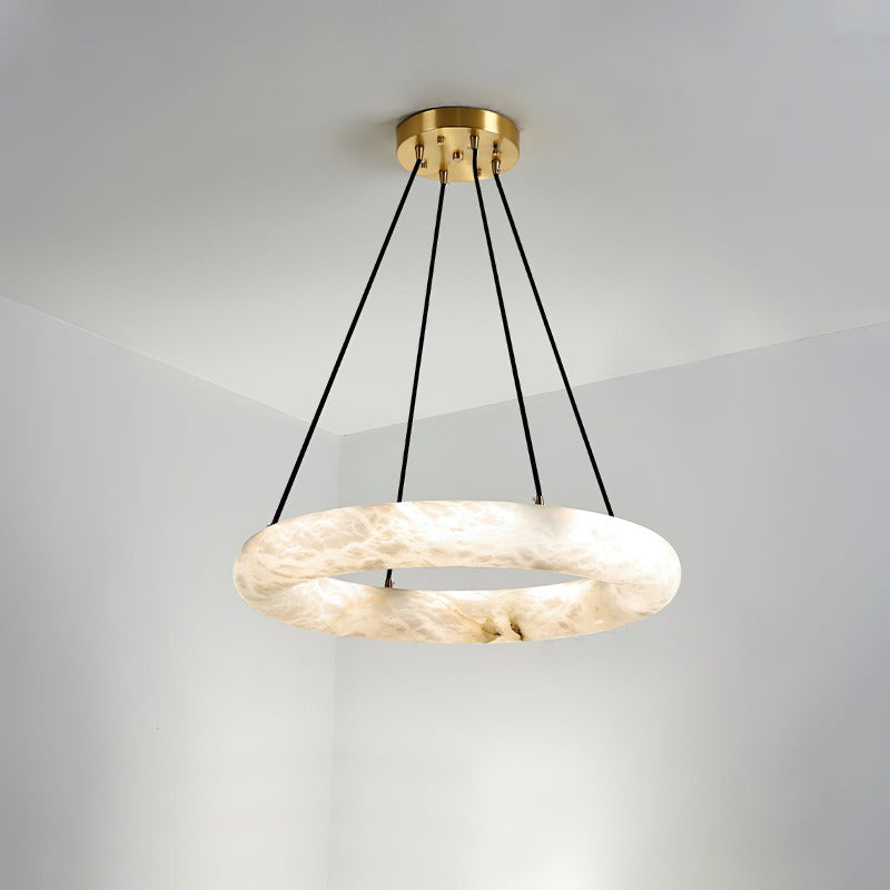Alvynora Lustre Moderne Minimaliste en Laiton et Albâtre - Neutralighting