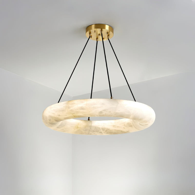 Alvynora Lustre Moderne Minimaliste en Laiton et Albâtre - Neutralighting