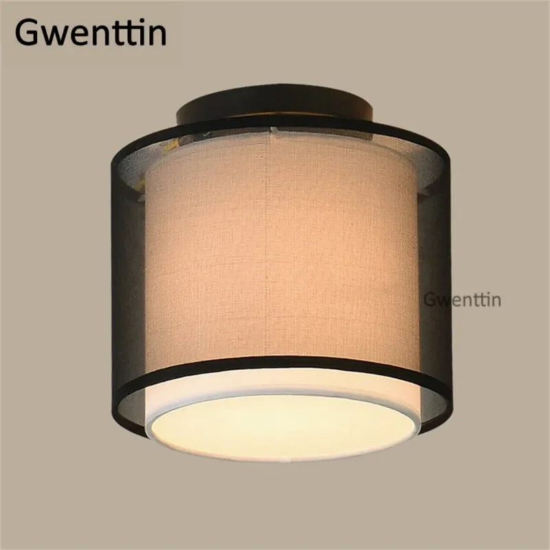 Plafonnier — Vintage en lin style chinois pour décoration intérieure