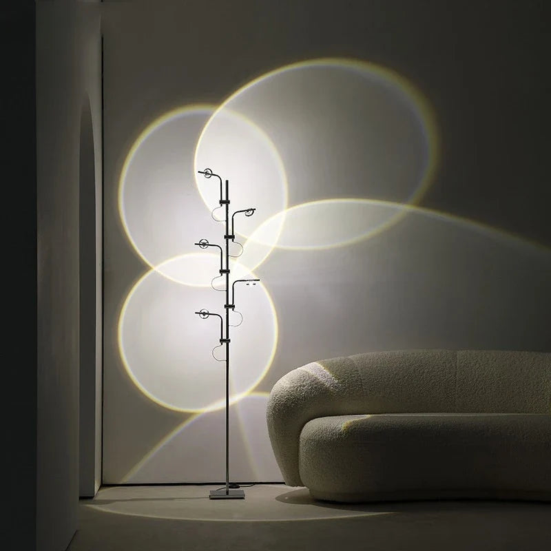 lampe de sol décorative luxe à projection dombres crépuscule et aube