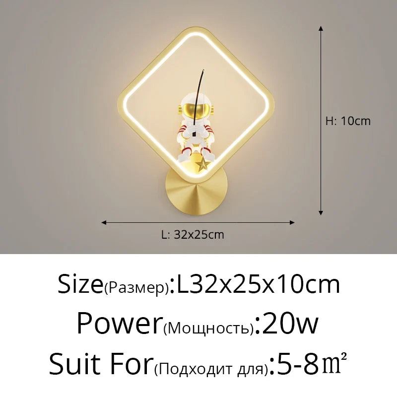 lampe de chevet lune astronaute décor minimaliste moderne