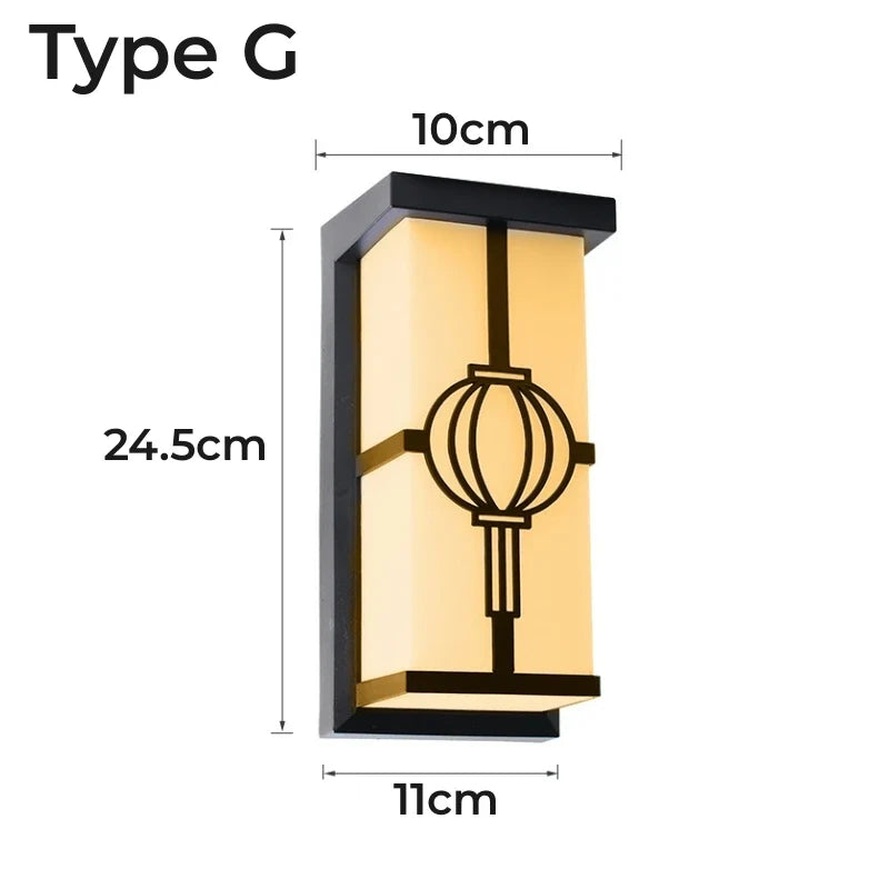 Applique murale — LED applique extérieure en plastique/aluminium porte d'entrée étanche IP65 applique jardin Patio terrasse maison luminaire mural