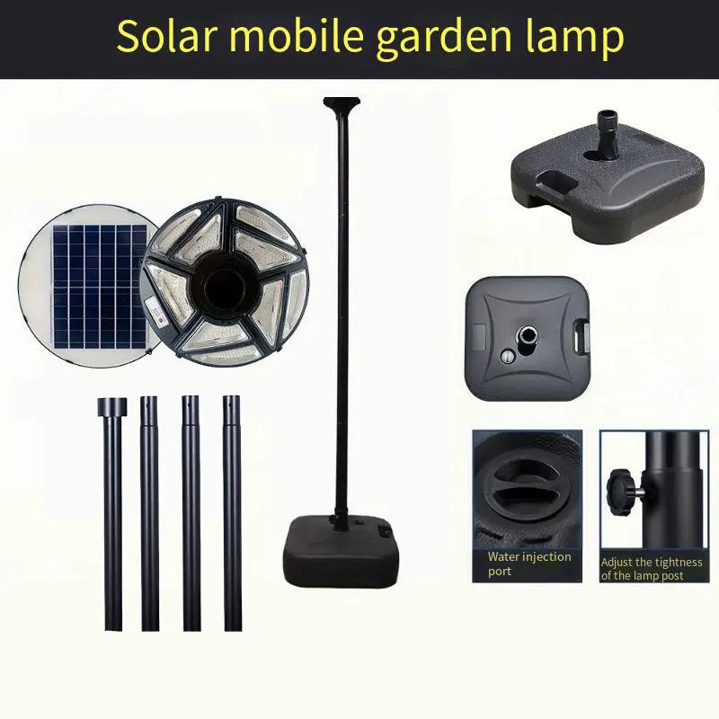 lampe solaire ronde pour jardin et éclairage extérieur