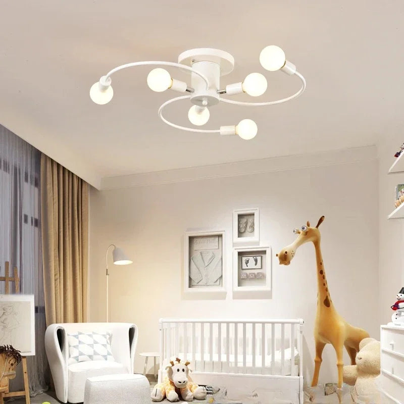 Plafonnier nordique minimaliste idéal pour salon restaurant enfant Rosine Arabella - Esprit Épuré & Harmonie Intérieure
