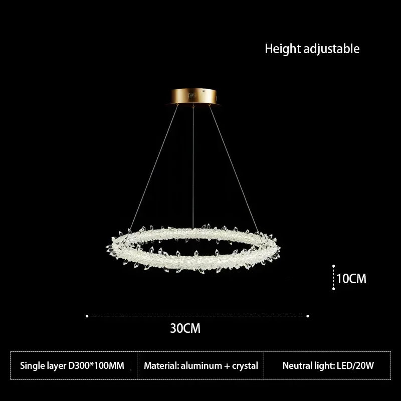 Lustre — Moderne en cristal design pour décoration intérieure élégante