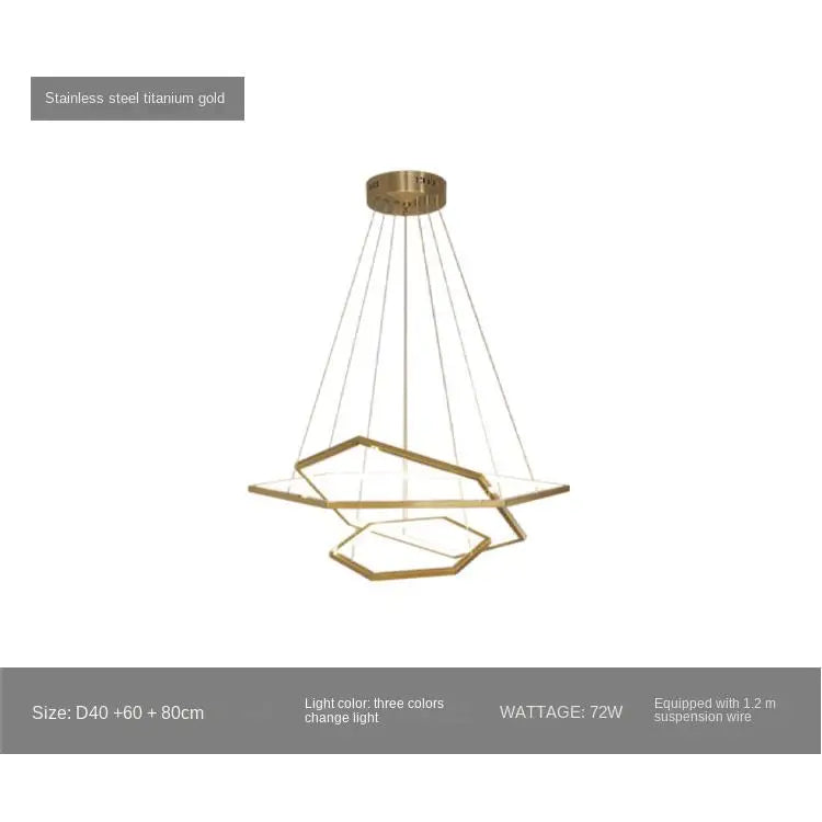Suspension — Hexagone LED simple moderne luxe suspension