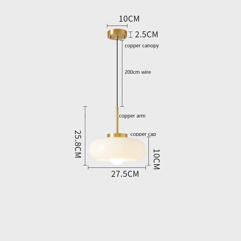 Plafonnier — Moderne nordique en verre LED iwhd