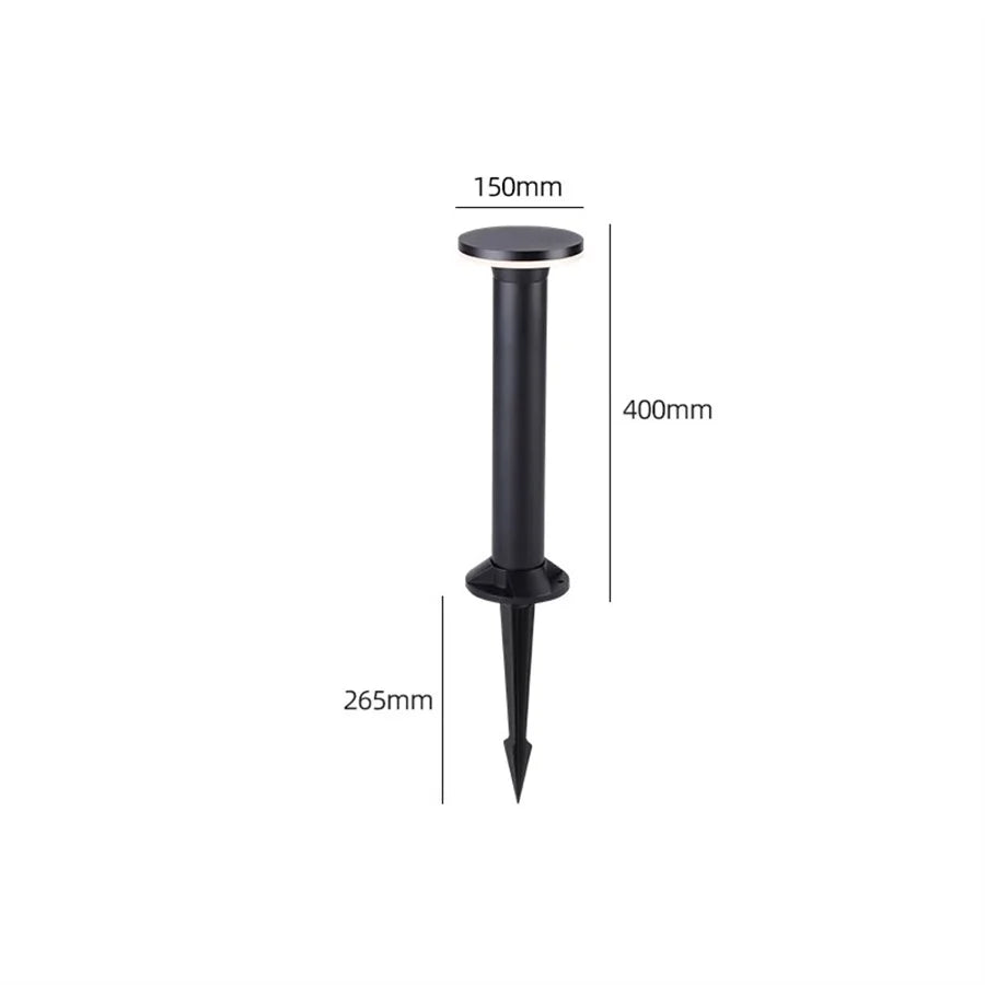 Borne lumineuse extérieure carrée en aluminium, forme champignon, IP54 – Carrélie
