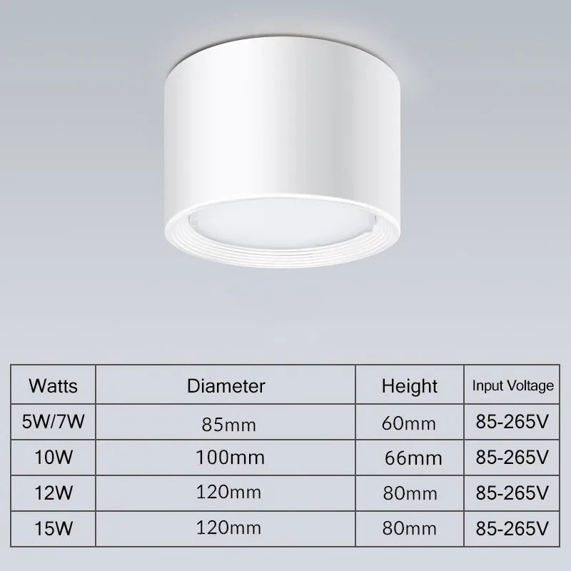 Plafonnier Mini LED Dimmable Grain de bois Surface monté Downlight maison chambre décor Spot pour salon 220V 110V Dorian Dessin - Une Touche Élégante dans le Décor