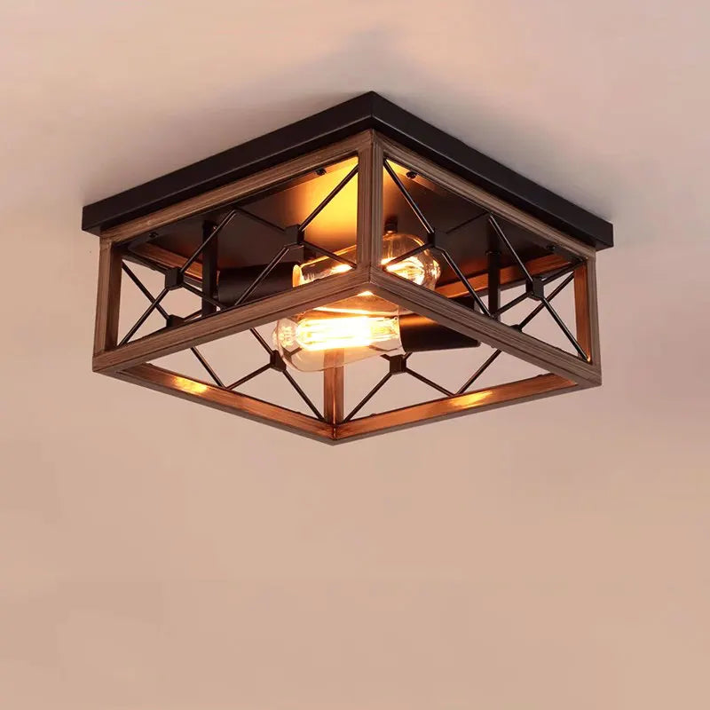 Plafonnier — Carré rétro américain luminaire décoratif idéal