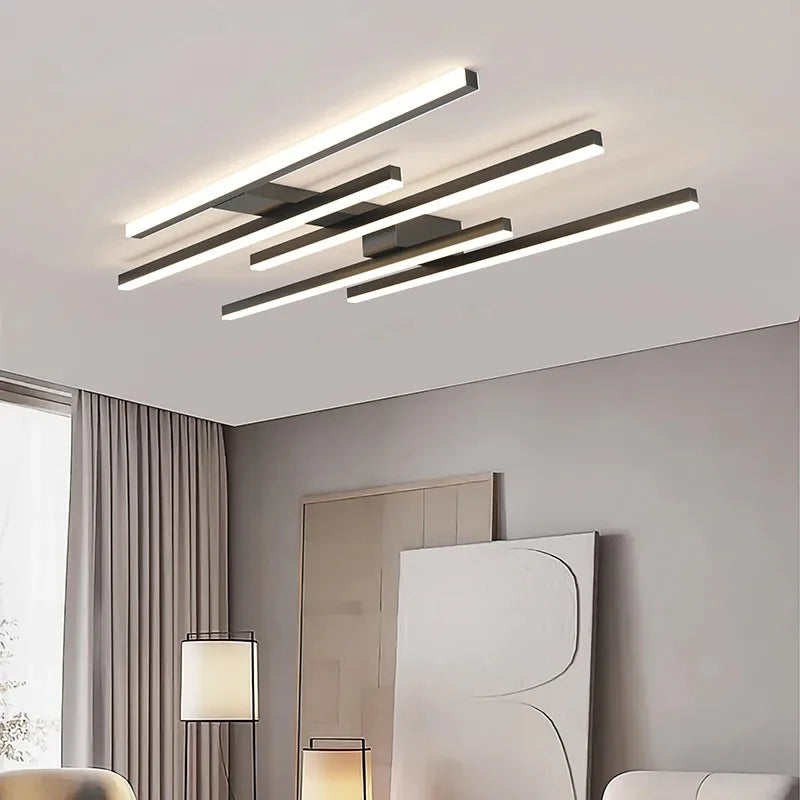Plafonnier — Design moderne en fer noir pour intérieur