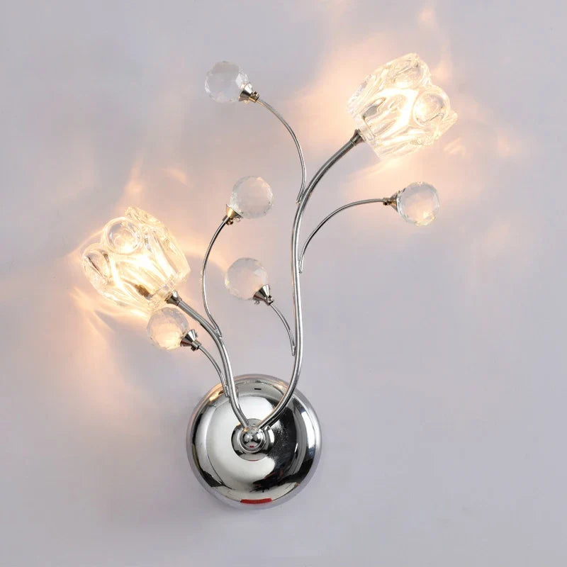 Applique murale en cristal doré pour intérieur décoratif Flore Rêve - Simplicité & Caractère au Quotidien