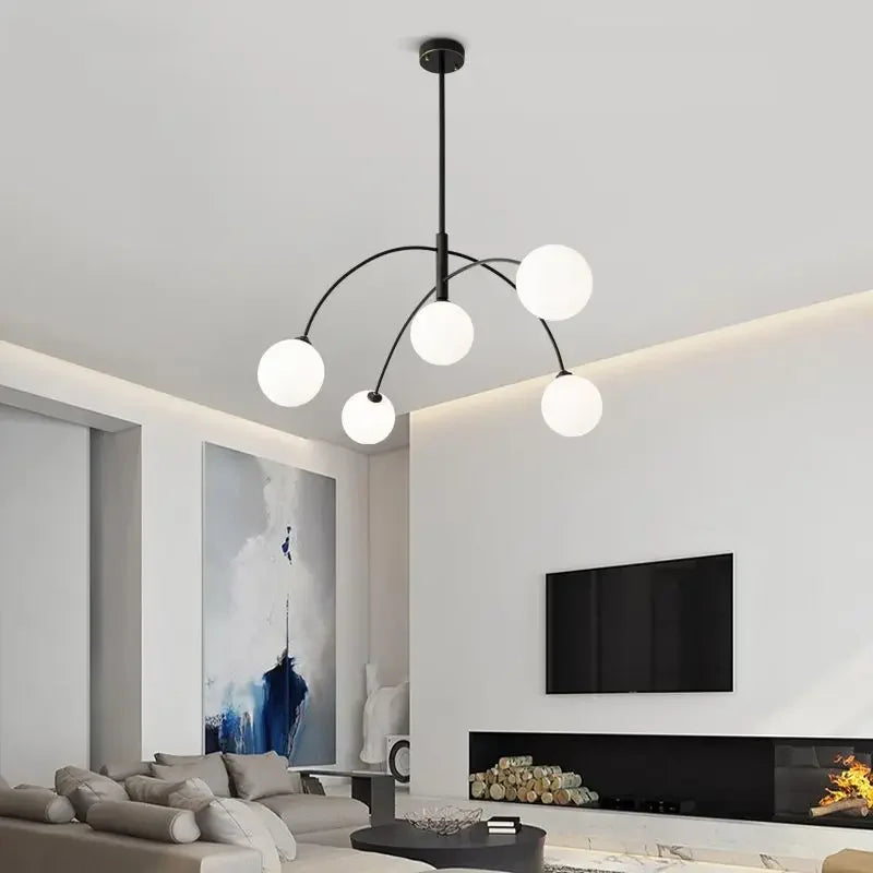 Lustre — Moderne en verre design lampe à LED de luxe pour décoration intérieure
