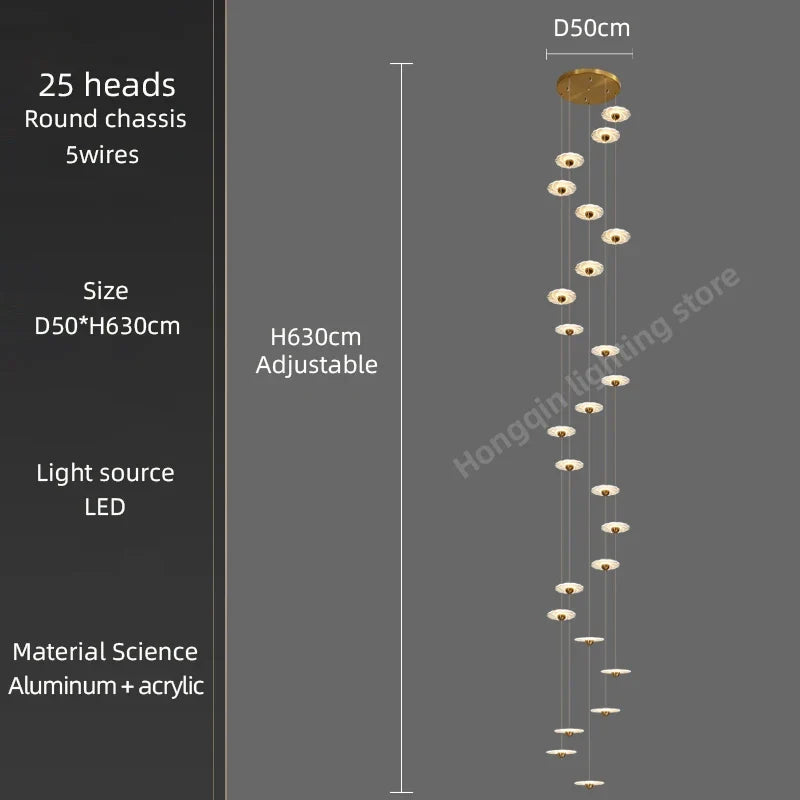 Lustre — Moderne à LED pour éclairage intérieur élégant