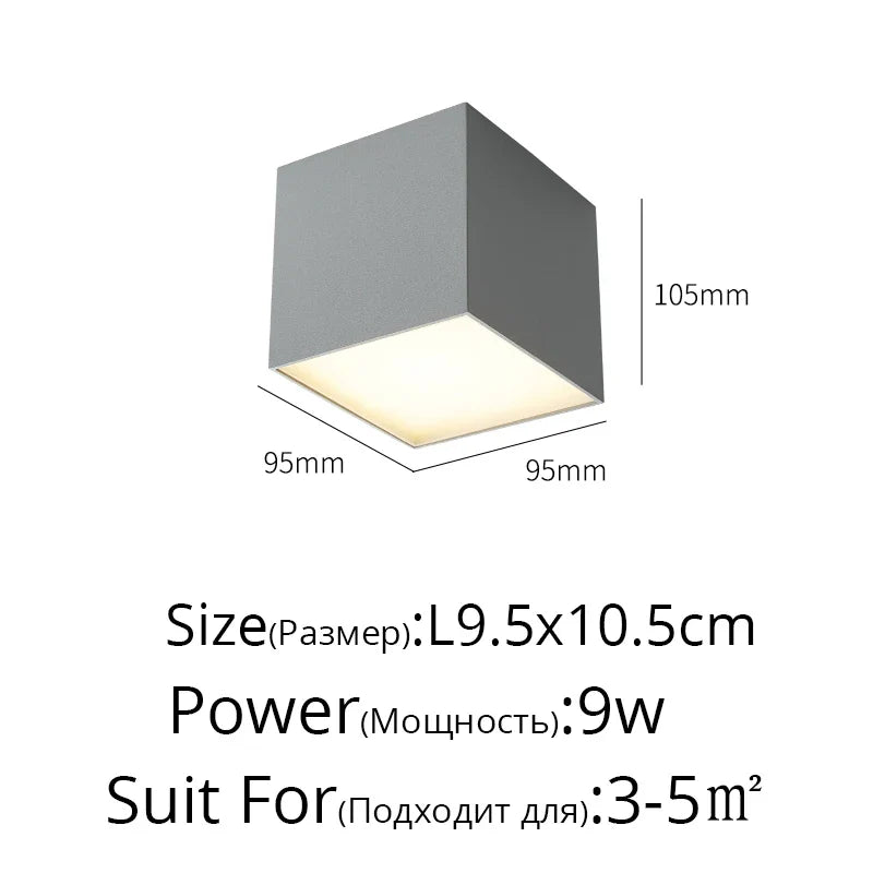 Plafonnier — LED créatifs en acrylique blanc et noir